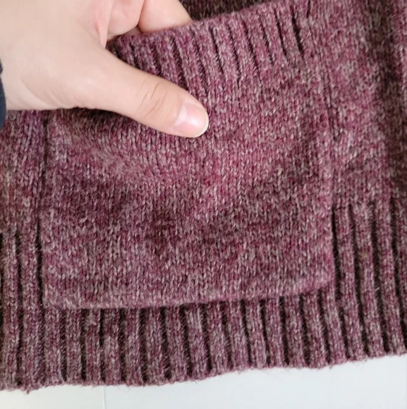 Woolrich Women's Maroon Hooded Button Front Cardigan Sweater - Picture 8 of 10